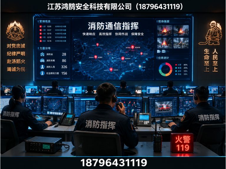 白山消防通信指挥展示图